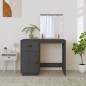 vidaXL Mesa tocador con LED madera maciza de pino gris 95x50x133,5 cm vidaXL Mesa tocador con LED madera maciza de pino gris 95x50x133,5 cm