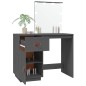 vidaXL Mesa tocador con LED madera maciza de pino gris 95x50x133,5 cm vidaXL Mesa tocador con LED madera maciza de pino gris 95x50x133,5 cm