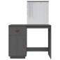 vidaXL Mesa tocador con LED madera maciza de pino gris 95x50x133,5 cm vidaXL Mesa tocador con LED madera maciza de pino gris 95x50x133,5 cm