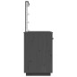 vidaXL Mesa tocador con LED madera maciza de pino gris 95x50x133,5 cm vidaXL Mesa tocador con LED madera maciza de pino gris 95x50x133,5 cm