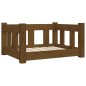 vidaXL Cama para perros madera maciza marrón miel 55,5x45,5x28 cm vidaXL Cama para perros madera maciza marrón miel 55,5x45,5x28 cm