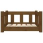 vidaXL Cama para perros madera maciza marrón miel 55,5x45,5x28 cm vidaXL Cama para perros madera maciza marrón miel 55,5x45,5x28 cm