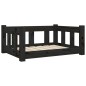 vidaXL Cama para perros madera maciza de pino negro 65,5x50,5x28 cm vidaXL Cama para perros madera maciza de pino negro 65,5x50,5x28 cm