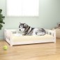 vidaXL Cama para perros madera maciza de pino blanco 105,5x75,5x28 cm vidaXL Cama para perros madera maciza de pino blanco 105,5x75,5x28 cm