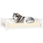 vidaXL Cama para perros madera maciza de pino blanco 105,5x75,5x28 cm vidaXL Cama para perros madera maciza de pino blanco 105,5x75,5x28 cm