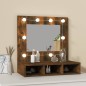 vidaXL Mueble con espejo y LED color roble ahumado 60x31,5x62 cm vidaXL Mueble con espejo y LED color roble ahumado 60x31,5x62 cm