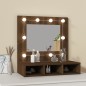 vidaXL Mueble con espejo y LED marrón roble 60x31,5x62 cm vidaXL Mueble con espejo y LED marrón roble 60x31,5x62 cm