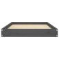 vidaXL Cama para perros madera maciza de pino gris 91,5x64x9 cm vidaXL Cama para perros madera maciza de pino gris 91,5x64x9 cm