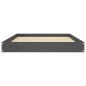 vidaXL Cama para perros madera maciza de pino gris 101,5x74x9 cm