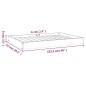 vidaXL Cama para perros madera maciza de pino gris 101,5x74x9 cm