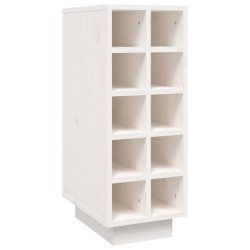vidaXL Botellero madera maciza de pino blanco 23x34x61 cm