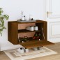 vidaXL Mueble zapatero pared madera pino marrón roble 70x35x38 cm vidaXL Mueble zapatero pared madera pino marrón roble 70x35x38 cm