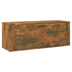 vidaXL Mueble zapatero pared contrachapada roble ahumado 100x35x38 cm