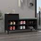 vidaXL Mueble zapatero madera contrachapada negro 102x36x60 cm vidaXL Mueble zapatero madera contrachapada negro 102x36x60 cm