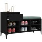 vidaXL Mueble zapatero madera contrachapada negro 102x36x60 cm vidaXL Mueble zapatero madera contrachapada negro 102x36x60 cm