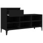 vidaXL Mueble zapatero madera contrachapada negro 102x36x60 cm vidaXL Mueble zapatero madera contrachapada negro 102x36x60 cm