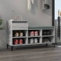 vidaXL Mueble zapatero madera contrachapada gris Sonoma 102x36x60 cm