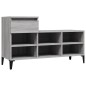 vidaXL Mueble zapatero madera contrachapada gris Sonoma 102x36x60 cm