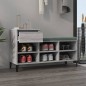 vidaXL Mueble zapatero madera contrachapada gris Sonoma 102x36x60 cm