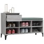 vidaXL Mueble zapatero madera contrachapada gris Sonoma 102x36x60 cm