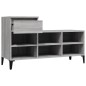 vidaXL Mueble zapatero madera contrachapada gris Sonoma 102x36x60 cm