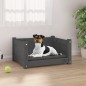vidaXL Cama para perros madera maciza de pino gris 55,5x45,5x28 cm vidaXL Cama para perros madera maciza de pino gris 55,5x45,5x28 cm
