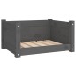 vidaXL Cama para perros madera maciza de pino gris 55,5x45,5x28 cm vidaXL Cama para perros madera maciza de pino gris 55,5x45,5x28 cm