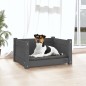 vidaXL Cama para perros madera maciza de pino gris 55,5x45,5x28 cm vidaXL Cama para perros madera maciza de pino gris 55,5x45,5x28 cm