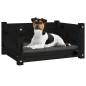 vidaXL Cama para perros madera maciza de pino negro 55,5x45,5x28 cm vidaXL Cama para perros madera maciza de pino negro 55,5x45,5x28 cm