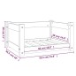 vidaXL Cama para perros madera maciza de pino negro 55,5x45,5x28 cm vidaXL Cama para perros madera maciza de pino negro 55,5x45,5x28 cm