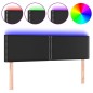 vidaXL Cabecero con luces LED cuero sintético negro 144x5x78/88 cm vidaXL Cabecero con luces LED cuero sintético negro 144x5x78/88 cm