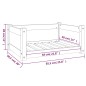 vidaXL Cama para perros madera maciza pino marrón miel 65,5x50,5x28 cm