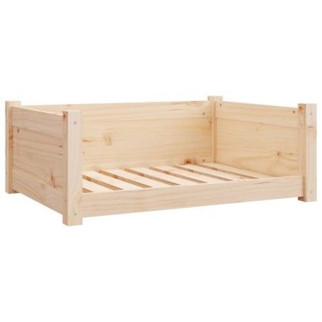 vidaXL Cama para perros madera maciza de pino 75,5x55,5x28 cm