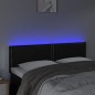 vidaXL Cabecero con luces LED cuero sintético negro 144x5x78/88 cm vidaXL Cabecero con luces LED cuero sintético negro 144x5x78/88 cm