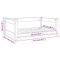 vidaXL Cama para perros madera maciza de pino 75,5x55,5x28 cm vidaXL Cama para perros madera maciza de pino 75,5x55,5x28 cm