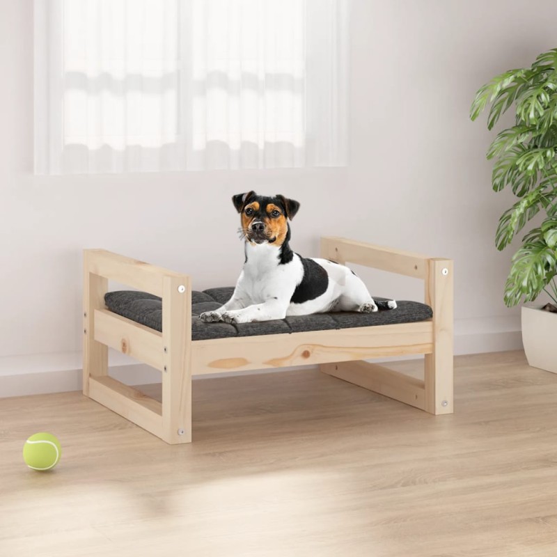vidaXL Cama para perros madera maciza de pino 55,5x45,5x28 cm vidaXL Cama para perros madera maciza de pino 55,5x45,5x28 cm