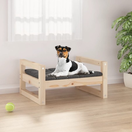 vidaXL Cama para perros madera maciza de pino 55,5x45,5x28 cm