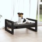 vidaXL Cama para perros madera maciza de pino negro 55,5x45,5x28 cm vidaXL Cama para perros madera maciza de pino negro 55,5x45,5x28 cm