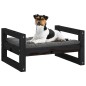 vidaXL Cama para perros madera maciza de pino negro 55,5x45,5x28 cm vidaXL Cama para perros madera maciza de pino negro 55,5x45,5x28 cm