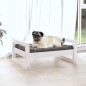 vidaXL Cama para perros madera maciza de pino blanco 65,5x50,5x28 cm vidaXL Cama para perros madera maciza de pino blanco 65,5x50,5x28 cm