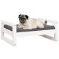 vidaXL Cama para perros madera maciza de pino blanco 65,5x50,5x28 cm vidaXL Cama para perros madera maciza de pino blanco 65,5x50,5x28 cm