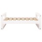 vidaXL Cama para perros madera maciza de pino blanco 75,5x55,5x28 cm