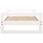 vidaXL Cama para perros madera maciza de pino blanco 75,5x55,5x28 cm
