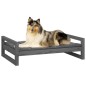 vidaXL Cama para perros madera maciza de pino gris 95,5x65,5x28 cm vidaXL Cama para perros madera maciza de pino gris 95,5x65,5x28 cm