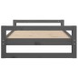 vidaXL Cama para perros madera maciza de pino gris 95,5x65,5x28 cm vidaXL Cama para perros madera maciza de pino gris 95,5x65,5x28 cm