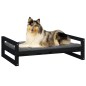 vidaXL Cama para perros madera maciza de pino negro 95,5x65,5x28 cm vidaXL Cama para perros madera maciza de pino negro 95,5x65,5x28 cm