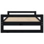 vidaXL Cama para perros madera maciza de pino negro 95,5x65,5x28 cm vidaXL Cama para perros madera maciza de pino negro 95,5x65,5x28 cm