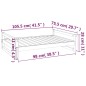 vidaXL Cama para perros madera de pino marrón miel 105,5x75,5x28 cm vidaXL Cama para perros madera de pino marrón miel 105,5x75,5x28 cm