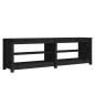 vidaXL Banco zapatero de madera maciza de pino negro 160x36,5x50 cm vidaXL Banco zapatero de madera maciza de pino negro 160x36,5x50 cm