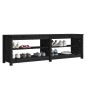 vidaXL Banco zapatero de madera maciza de pino negro 160x36,5x50 cm vidaXL Banco zapatero de madera maciza de pino negro 160x36,5x50 cm